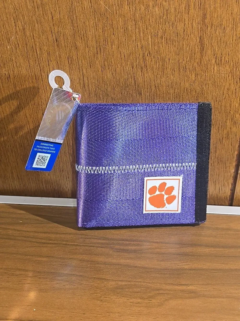 NEW BIFOLD Clemson Tigers Nylon Wallet